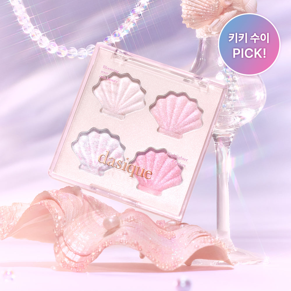[Dasique] Daisyk Shine Glow Highlighter 4-Color Palette 01 Twinkle Mermaid