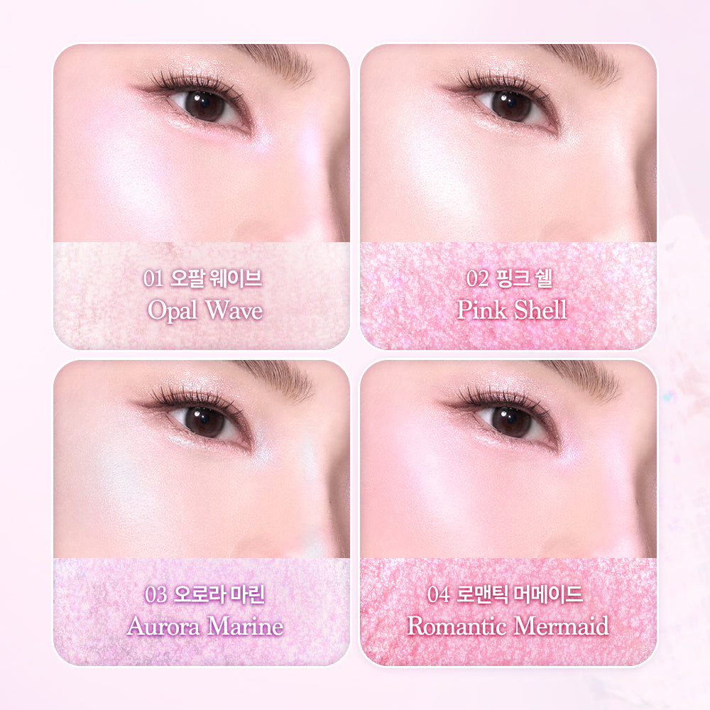 [Dasique] Daisyk Shine Glow Highlighter 4-Color Palette 01 Twinkle Mermaid