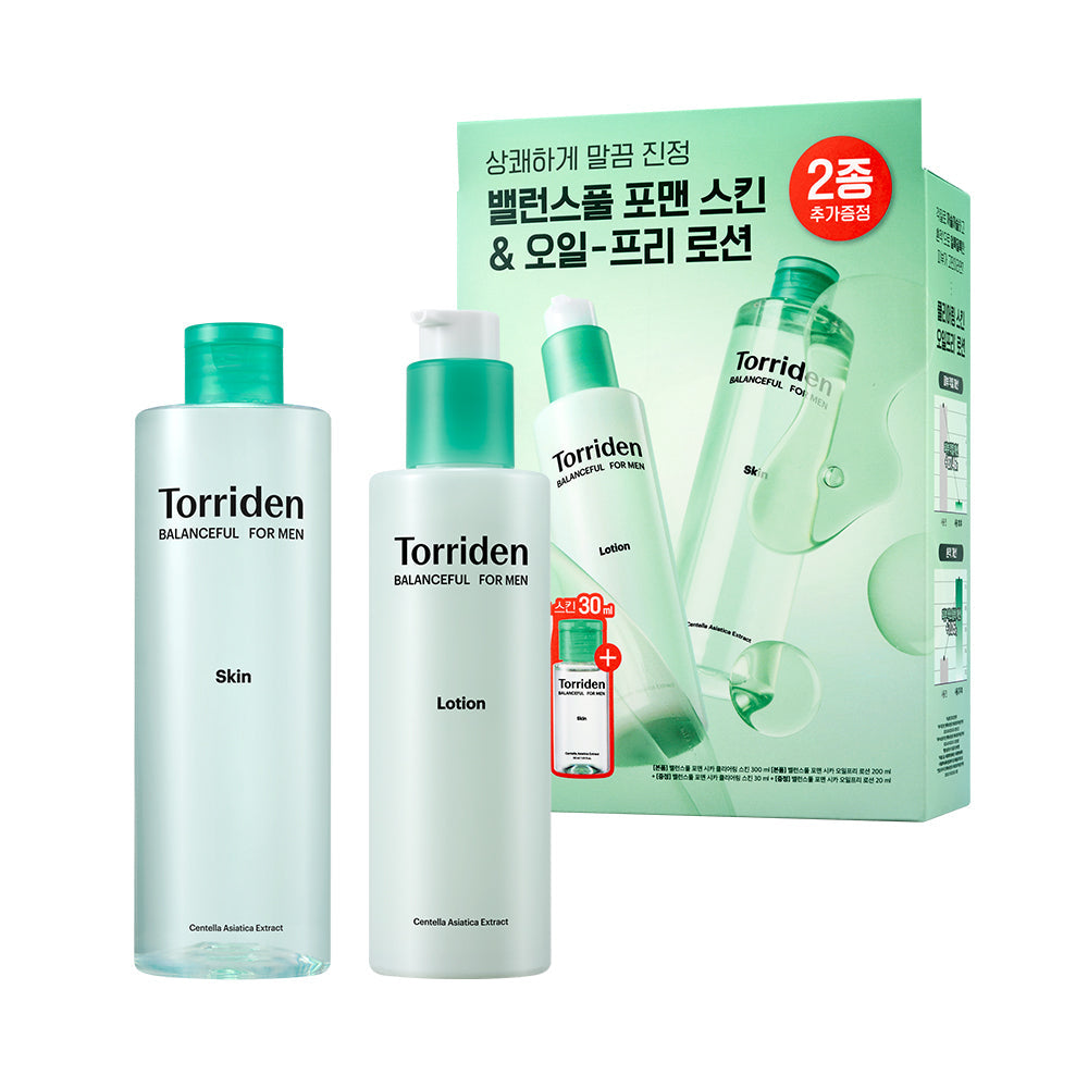 [Torriden] Toriden Balanceful For Men Cica Clearing Skin/Lotion 2 types special (+Skin 30ml+Lotion 20ml)