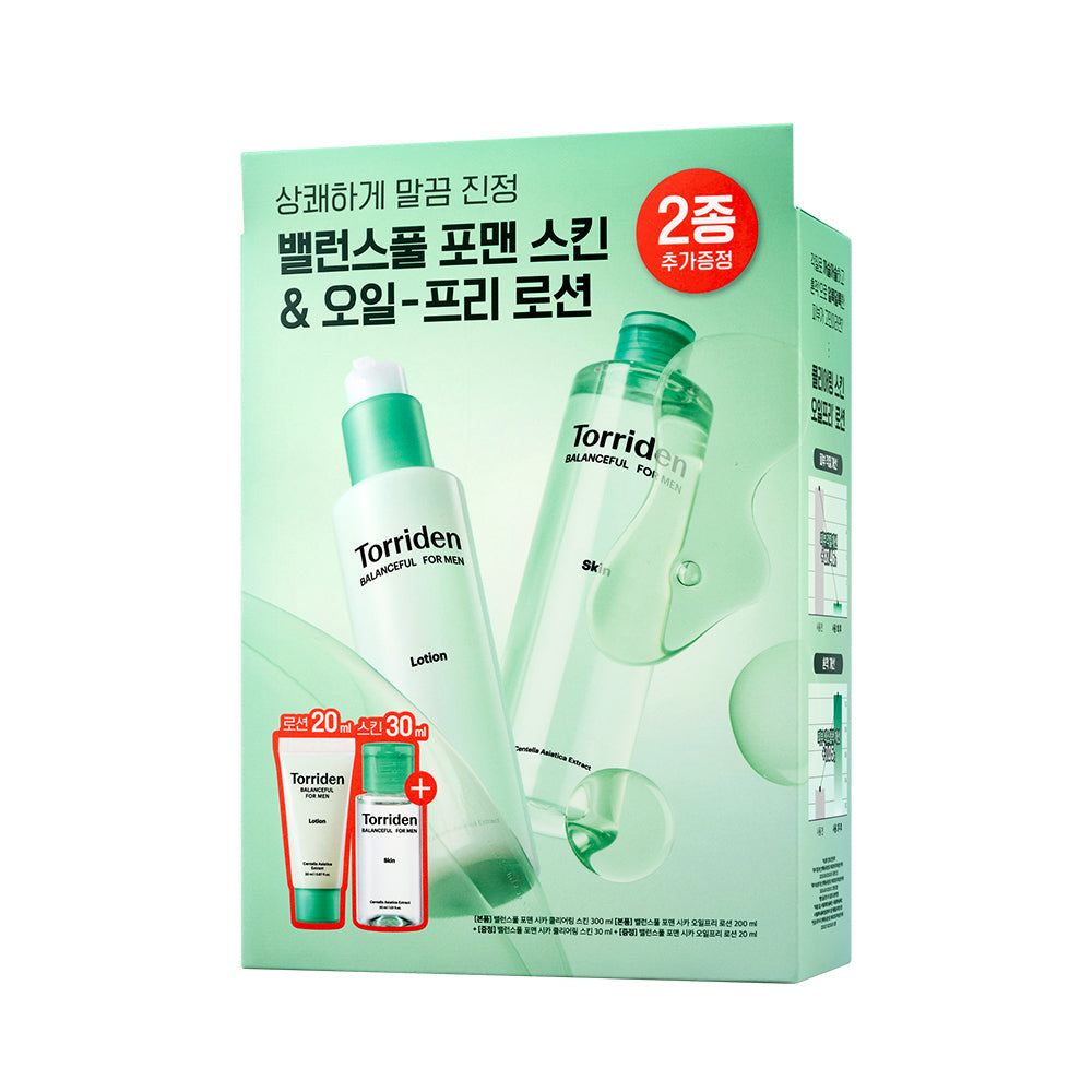 [Torriden] Toriden Balanceful For Men Cica Clearing Skin/Lotion 2 types special (+Skin 30ml+Lotion 20ml)