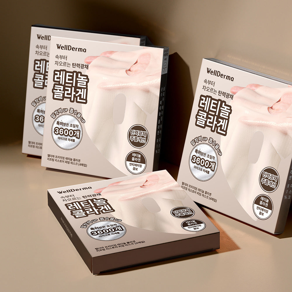 [WELLDERMA] WellDerma Retinol Collagen Lifting Restore Gel Mask Pack 4 sheets