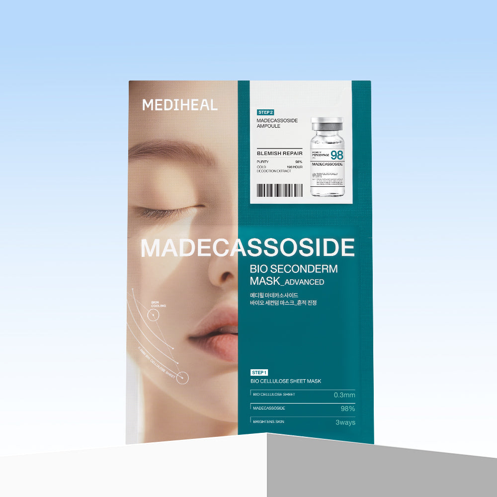 ```json
[Mediheal] Mediheal Bio Secondum Maske, 3 Typen pro Tuch (Madecassosid, PDRN, Hyaluronsäure)
```