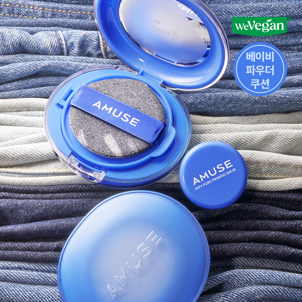 [Amuse] Amuse Airy Pore Cover Cushion limited edition (refill + undisclosed priming balm given away)