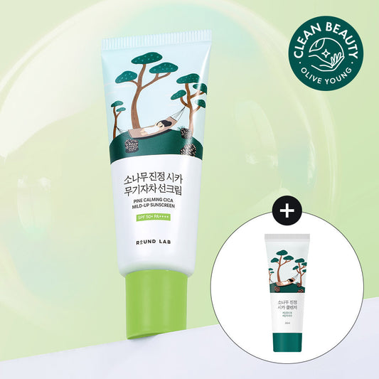 [Round Lab] Round Lab Pine Soothing Cica Inorganic Sunscreen 40ml Special (+Pine Cleanser 10ml)
