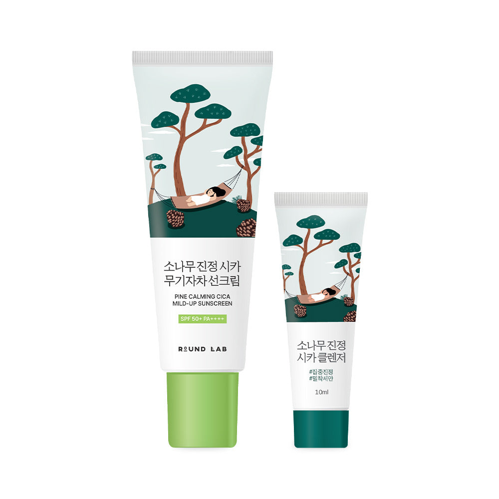 [Round Lab] Round Lab Pine Soothing Cica Inorganic Sunscreen 40ml Special (+Pine Cleanser 10ml)