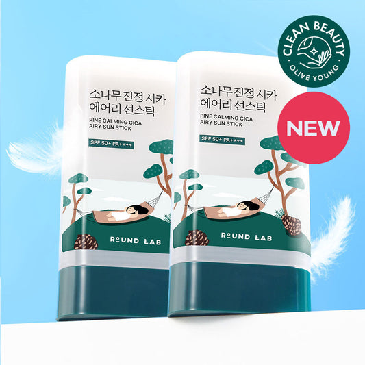 [Round Lab] Round wrap pine tree soothing cica airy sun stick 19g double plan