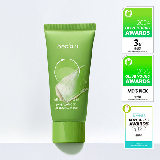 [beplain] Be-Plain Mung Bean Mildly Acidic Cleansing Foam 40ml