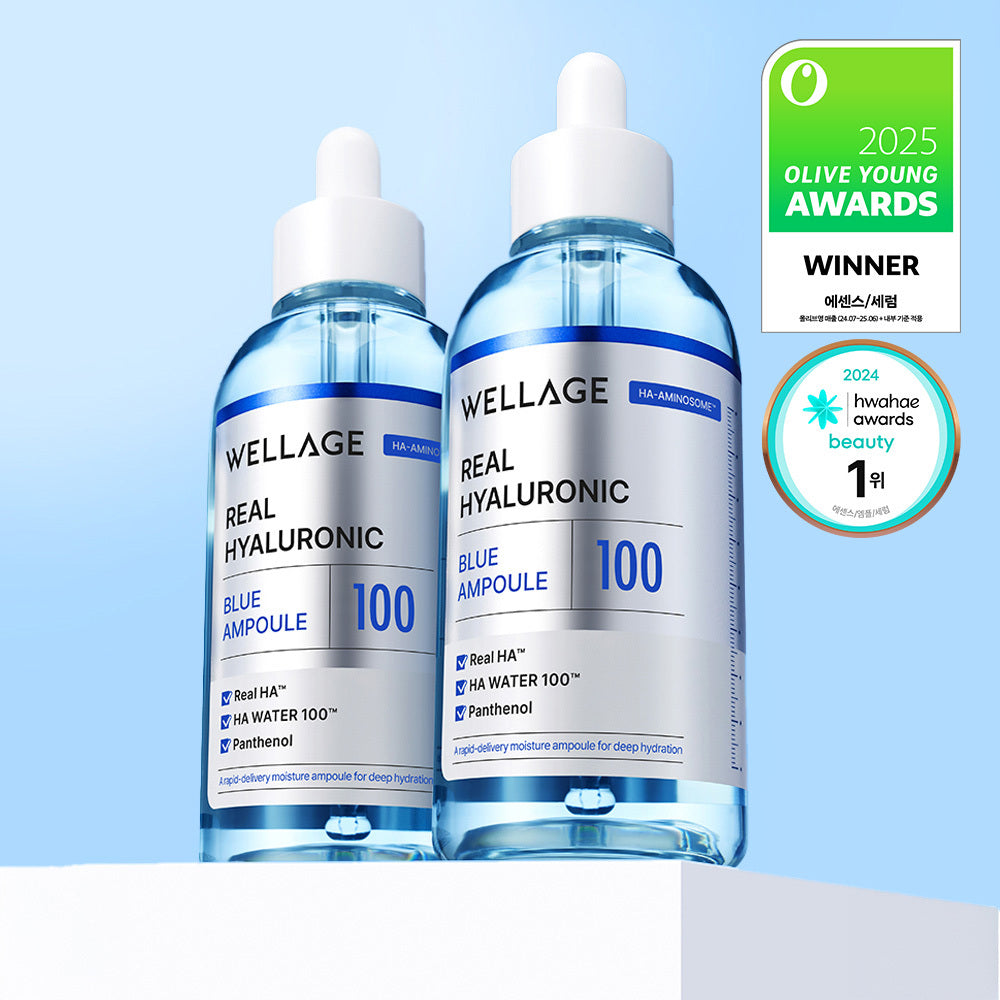 [wellage] Wellage Real Hyaluronic Blue 100 Ampoule 75ml 2 packs