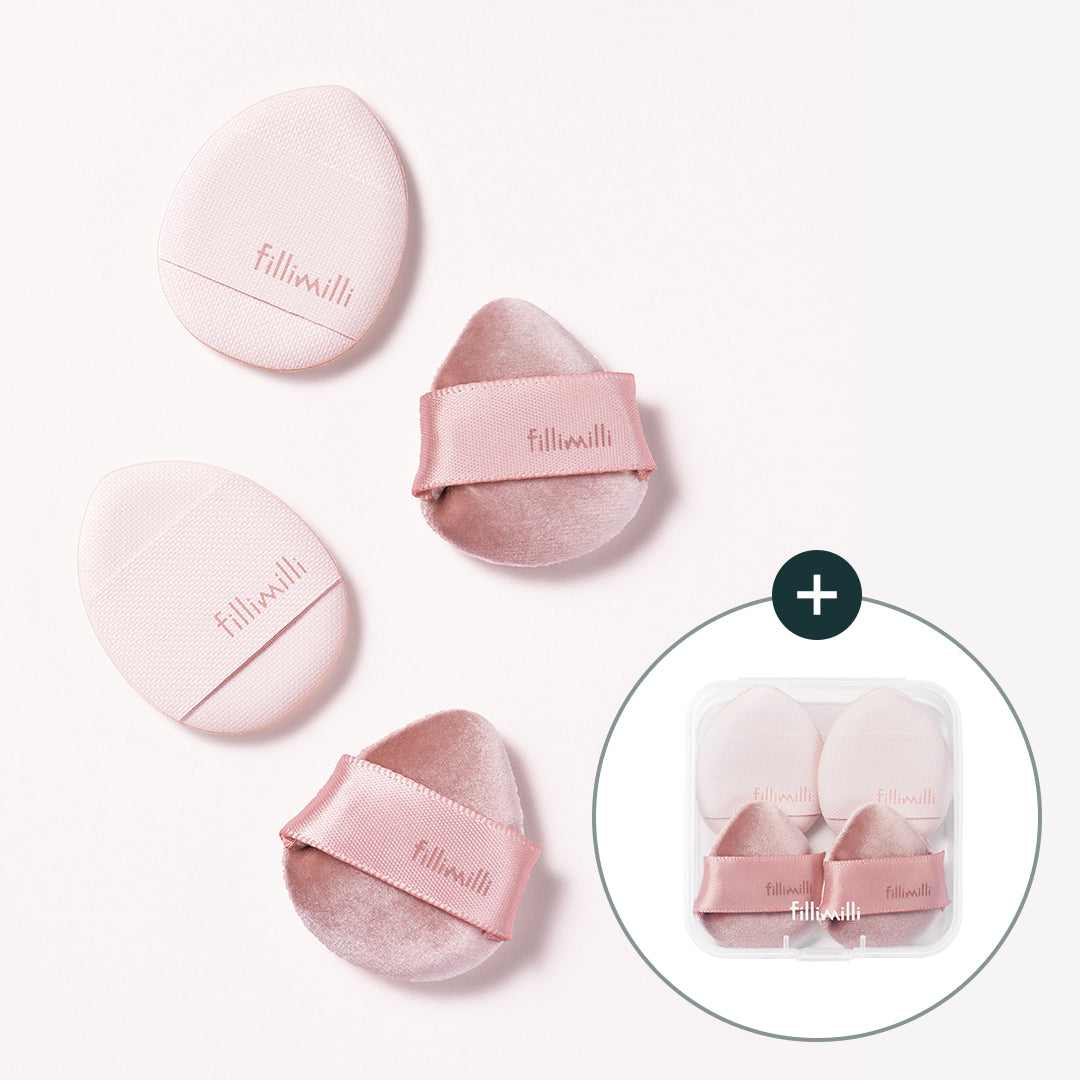 [Fillimilli] Philimilli Mini Tapping & Blush Puff 4P (+Case)