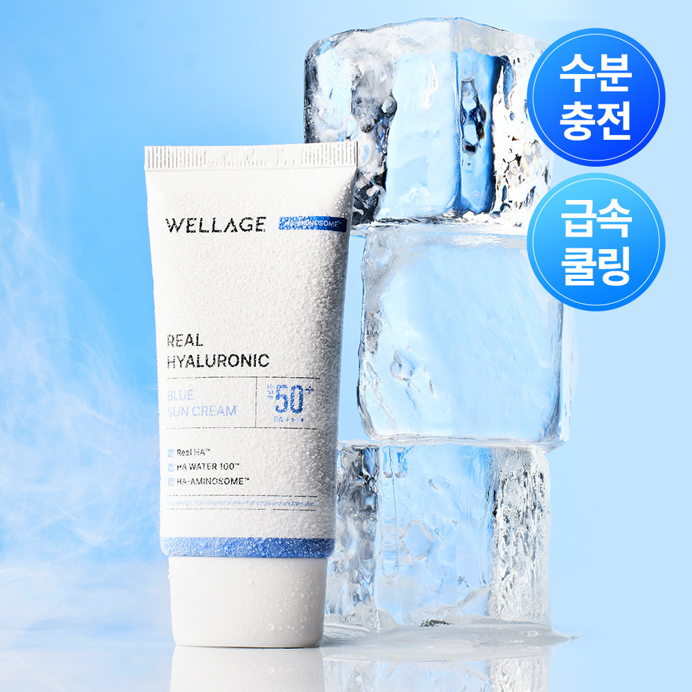 [Wellage] Wellage Real Hyaluronic Blue Sun Cream 50ml 1+1 Sonderangebot