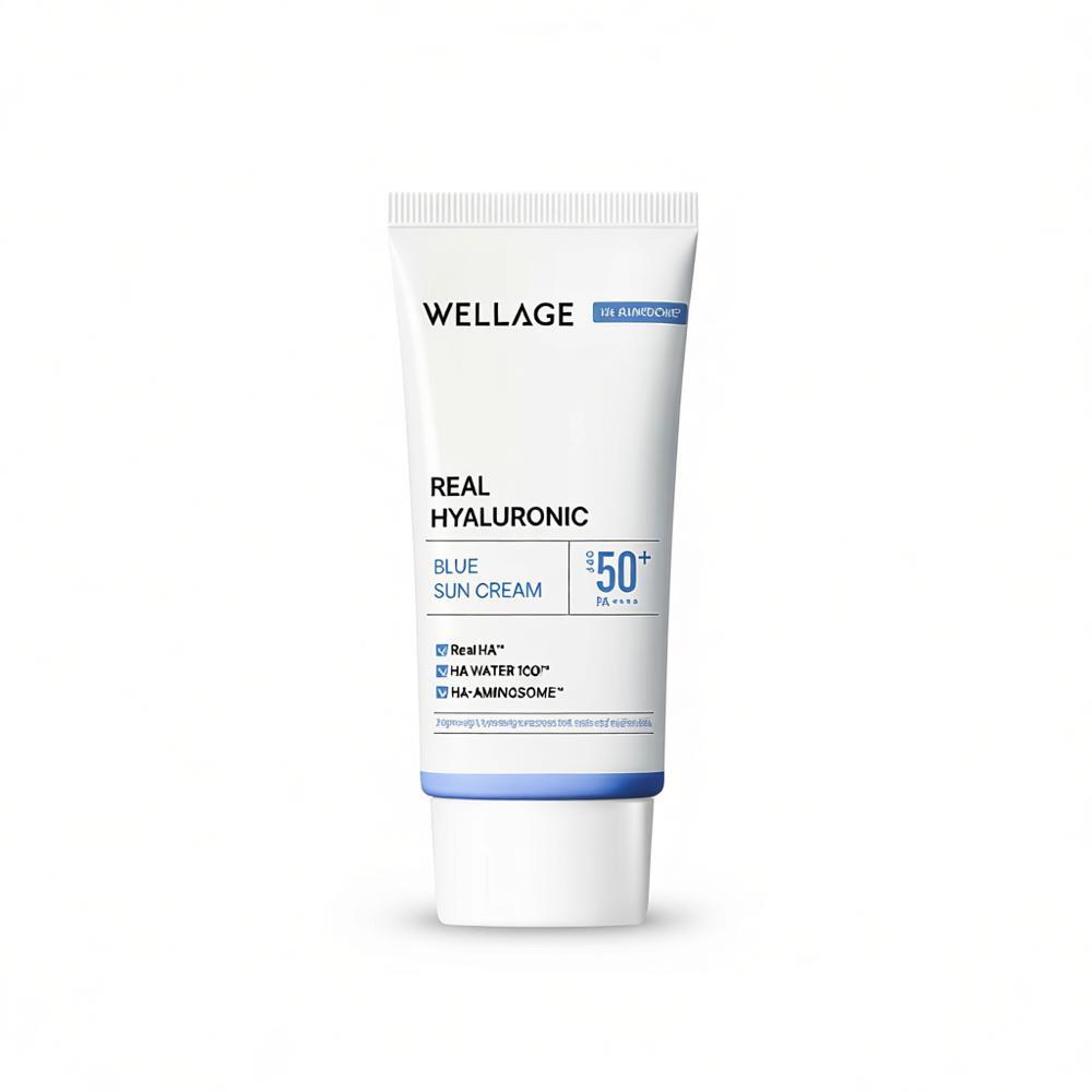 [Wellage] Wellage Real Hyaluronic Blue Sun Cream 50ml 1+1 Sonderangebot