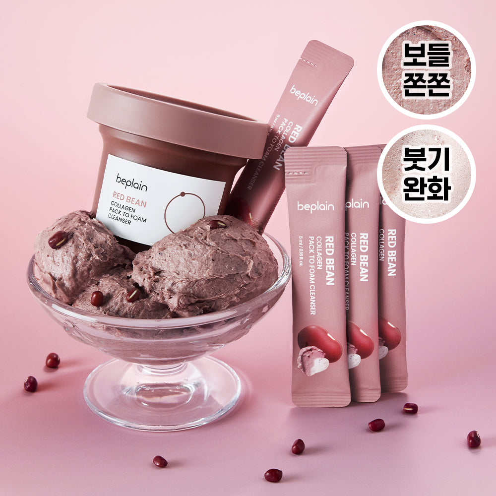 [Beplain] BePlain Red Bean Collagen Pack-to-Foam Cleanser 100ml Special (+5ml*4ea)