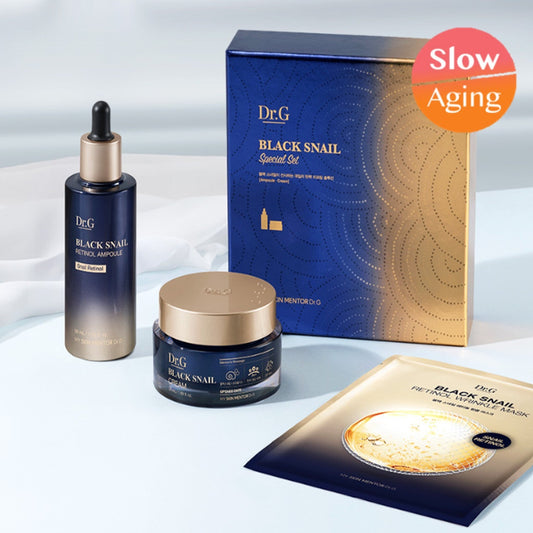 [Dr. G] Dr. G Black Snail Retinol 3 types gift set (50ml cream + 50ml ampoule + 1 mask pack)