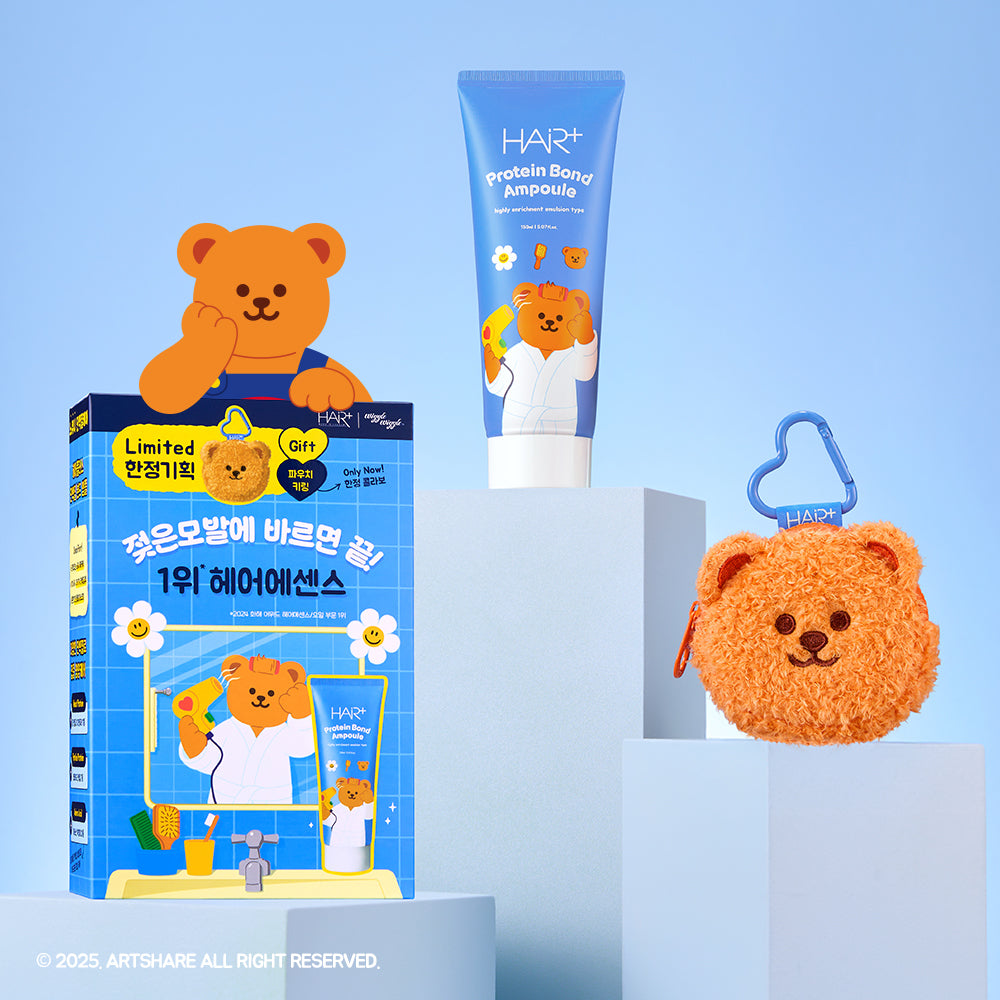 [HAIR+] Hair Plus Protein Bond Ampoule Essence 150ml Wiggle Wiggle Limited Edition (+ Pouch provided)