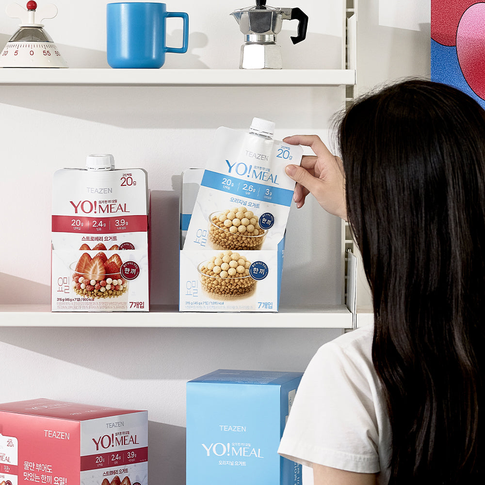 [Teazen] Teazen Yomil 4 types (original/strawberry/red bean shaved ice/seed hotteok) protein shake 45g