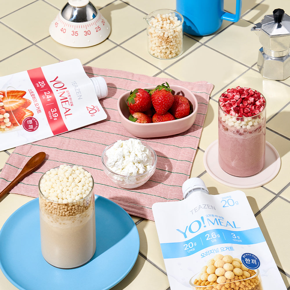 [Teazen] Teazen Yomil 4 types (original/strawberry/red bean shaved ice/seed hotteok) protein shake 45g
