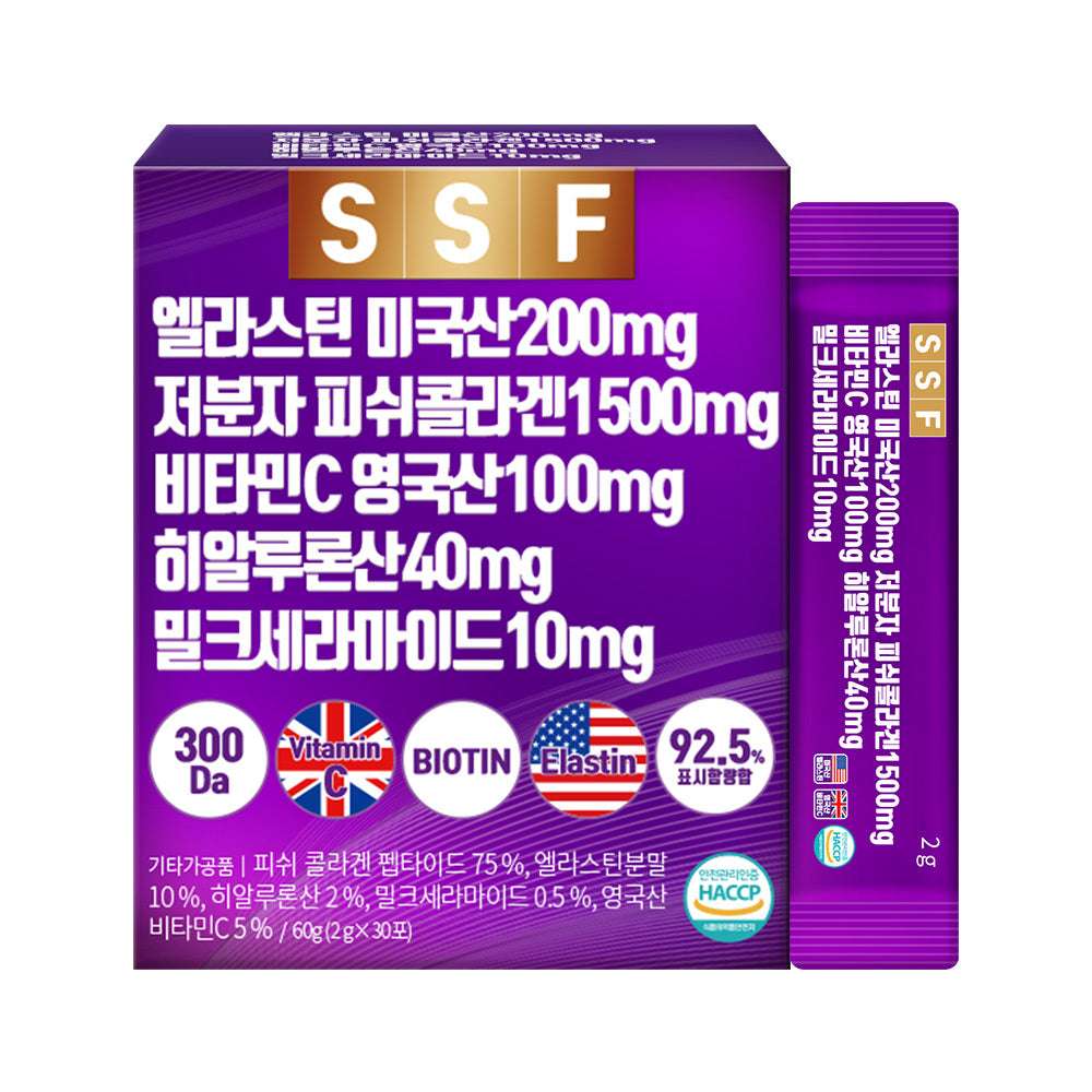 [Soonsoo food] Pure Food Elastin Collagen Hyaluronic Acid Milk Ceramide 30 packets (1 month supply)