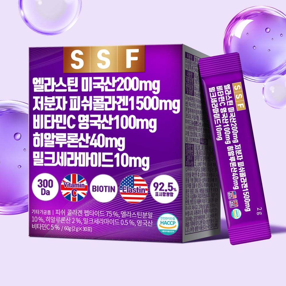 [Soonsoo food] Pure Food Elastin Collagen Hyaluronic Acid Milk Ceramide 30 packets (1 month supply)