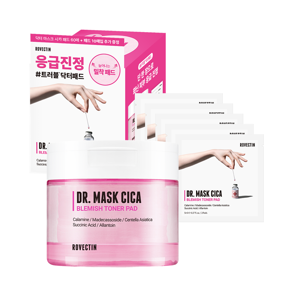 [rovectin] Rovectin Doctor Mask Cica Blemish Toner Pad 60 sheets special (+10 sheets)