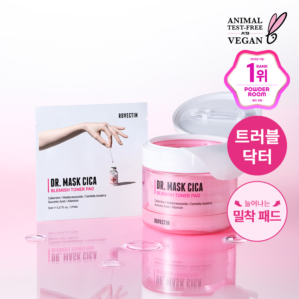 [rovectin] Rovectin Doctor Mask Cica Blemish Toner Pad 60 sheets special (+10 sheets)
