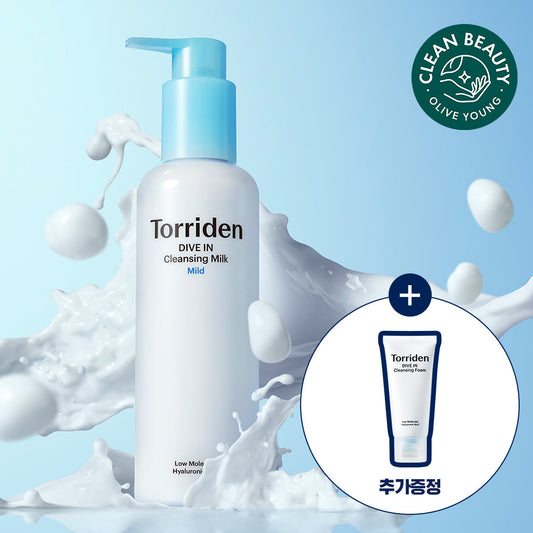 [Torriden] Toriden Dive-in Low Molecular Hyaluronic Acid Cleansing Milk 200ml (+Cleansing Foam 30ml)