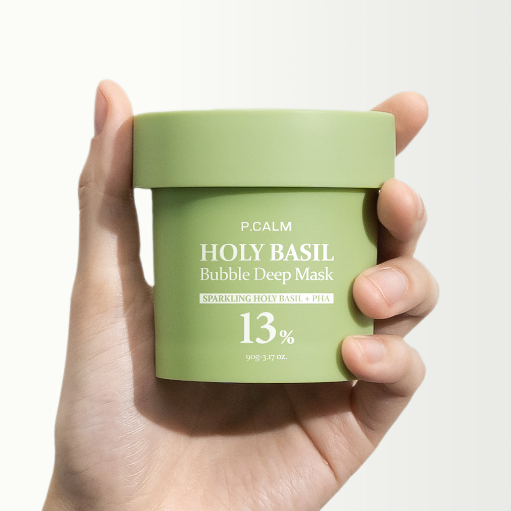 [p.calm] Picam Holy Basil Bubble Deep Mask 90g Special (+Dual Pore Brush)