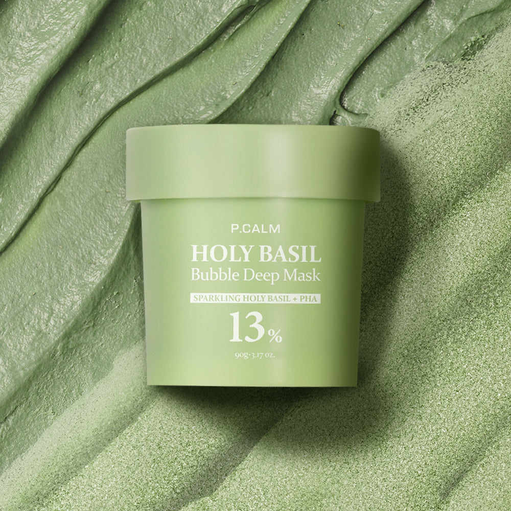 [p.calm] Picam Holy Basil Bubble Deep Mask 90g Special (+Dual Pore Brush)