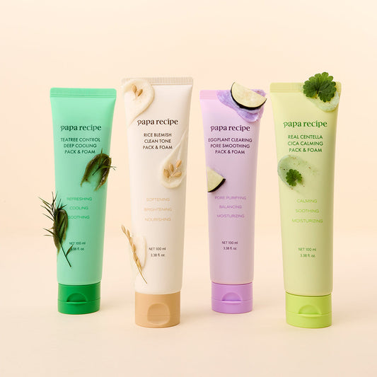 [paparecipe] Papa Recipe Gelato Pack Cleanser 100ml 4 types (rice, eggplant, tea tree, centella)