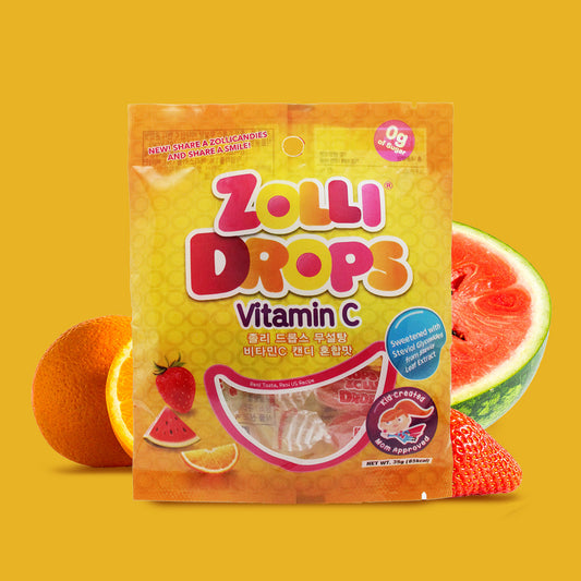 [ZOLLI] Jolly Drops Sugar-Free Vitamin C Candy 35g Mixed Flavors