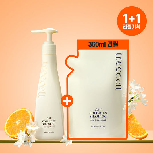 [treecell] Tricell Day Collagen Shampoo Morning of Resort Refill Plan (360ml+360ml Refill)