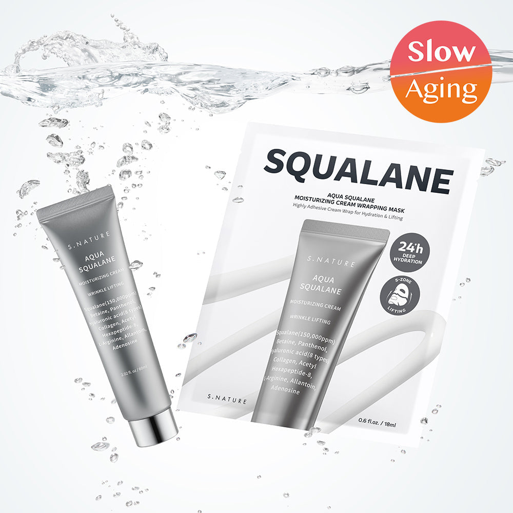 [S NATURE] S-Nature Aqua Squalane Feuchtigkeitscreme Wrapping Maske 4er-Set Spezial