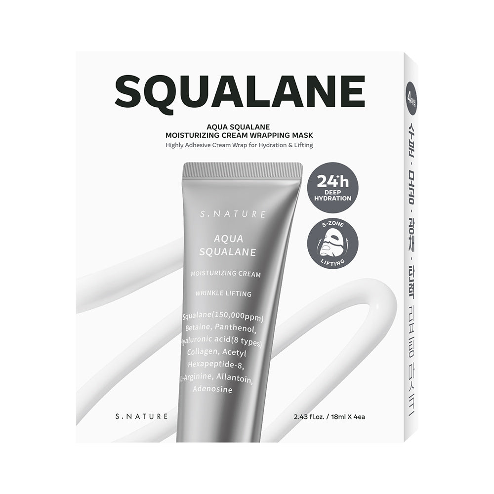 [S NATURE] S-Nature Aqua Squalane Feuchtigkeitscreme Wrapping Maske 4er-Set Spezial