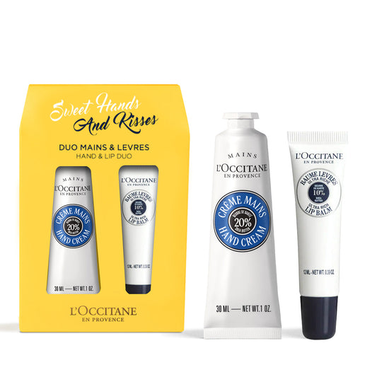 [LOCCITANE] L'Occitane Shea Butter Hand & Tube Lip Balm Duo Set (Carite Confort)
