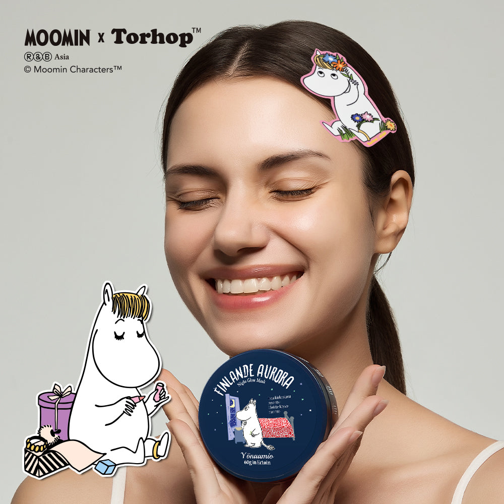 [Torhop] Thorhop Finland Aurora Night Sky Glow Sleeping Mask 60g special (+ 2 Moomin hair fixing sheets provided)