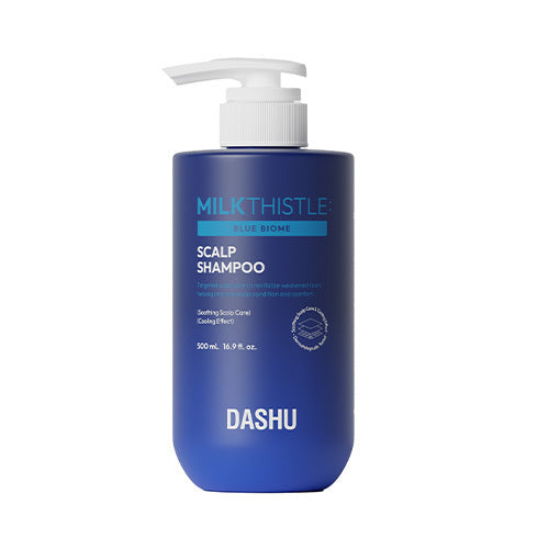[DASHU] Dashu Daily Milk Thistle Blue Biom Scalp Shampoo 500ml (+Pikachu Shampoo Brush)