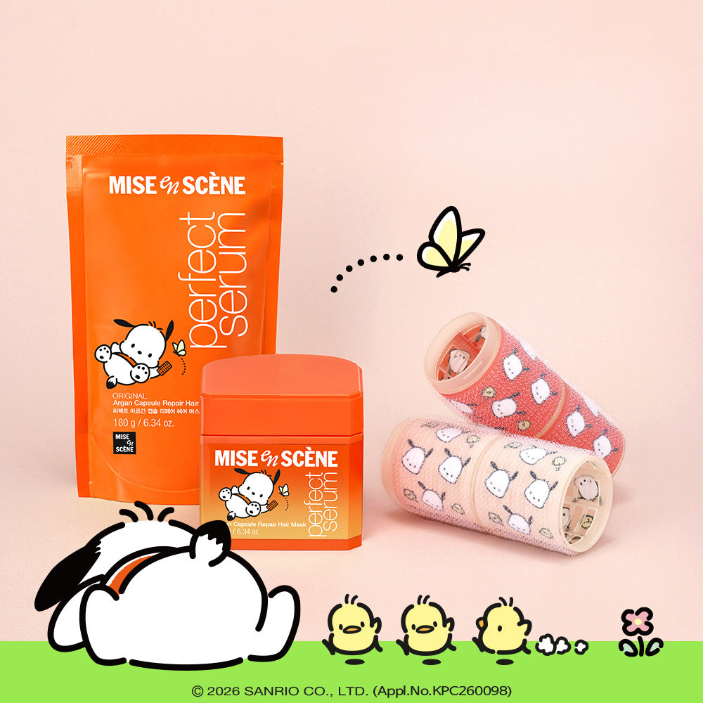 [Miseen scene] Mise-en-scène Perfect Hair Mask 180G+180G Refill + Pochaco Random King Hair Roll