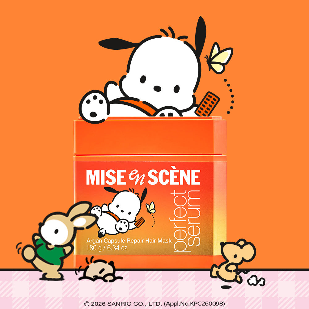 [Miseen scene] Mise-en-scène Perfect Hair Mask 180G+180G Refill + Pochaco Random King Hair Roll