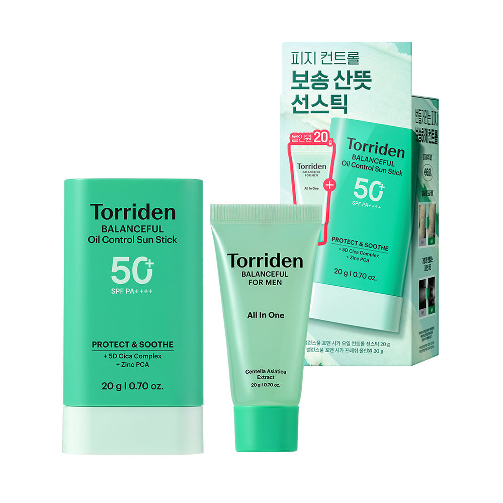 [Torriden] Toriden Balanceful for Men Cica Oil Control Sun Stick 20g special (+ Bulbasaur luggage tag, all-in-one 20g)