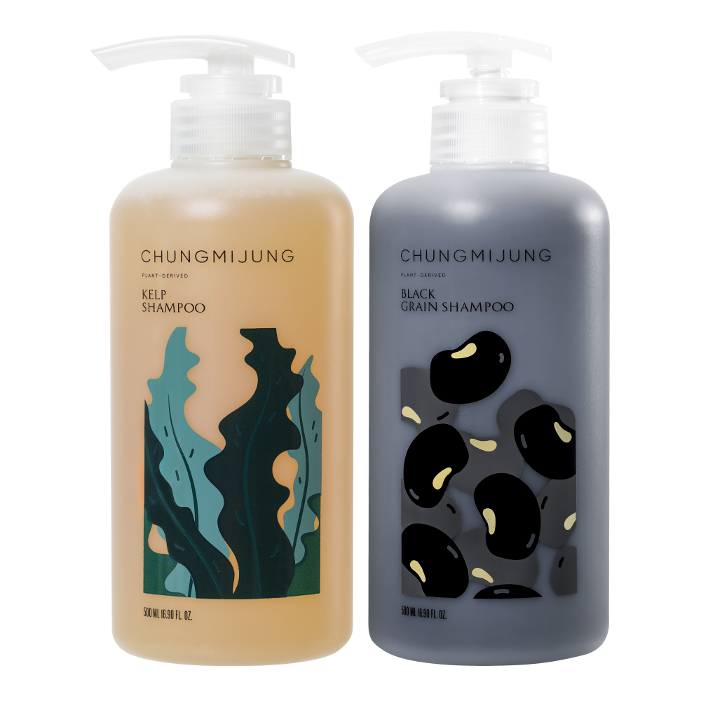 [CHUNGMIJUNG] Cheongmijeong Kelp Shampoo 500ml & Black Grain Shampoo 500ml Crossover Project