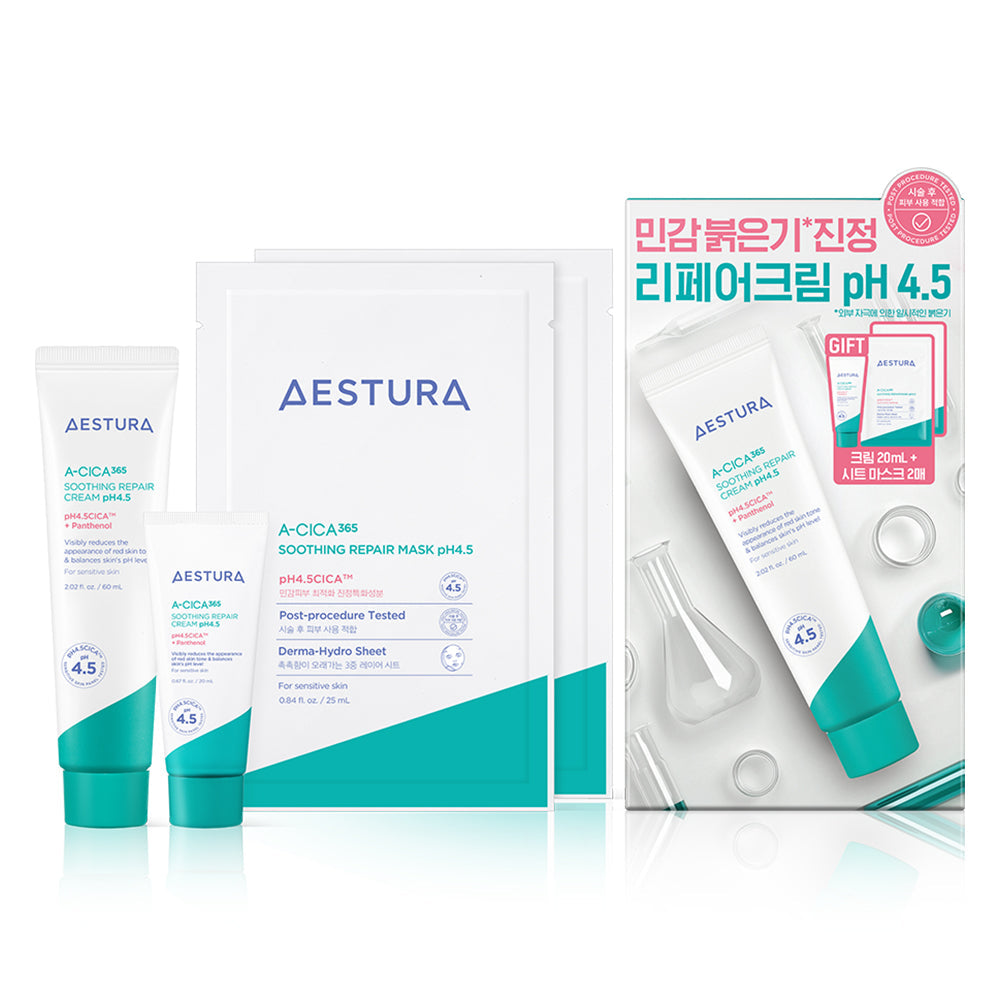 [Aestura] Aestura A Seeka 365 Repair Cream pH 4.5 60ml (+20ml Creme+2 Masken)