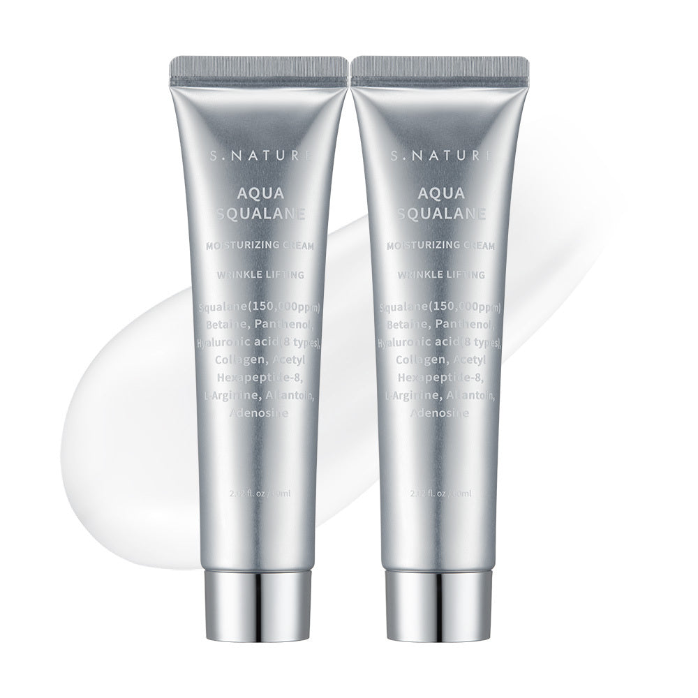 [S NATURE] S-Nature Aqua Squalane Moisturizing Cream 60ml Double Plan (+Valen Pouch Key Ring)