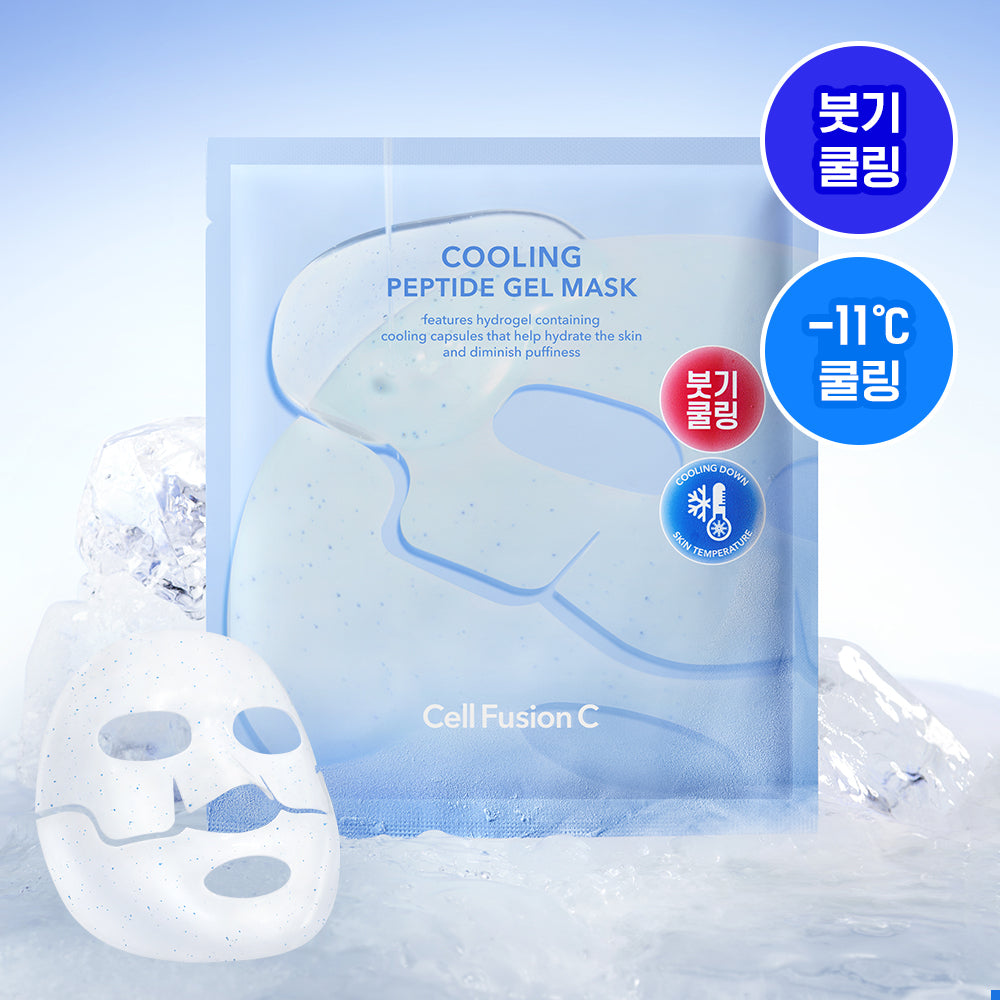 [Cell Fusion C] Cellfusion C Post Alpha Cooling Gel Mask, 5 sheets, 2 types (Cooling Peptide/Cica Cooling Protein)