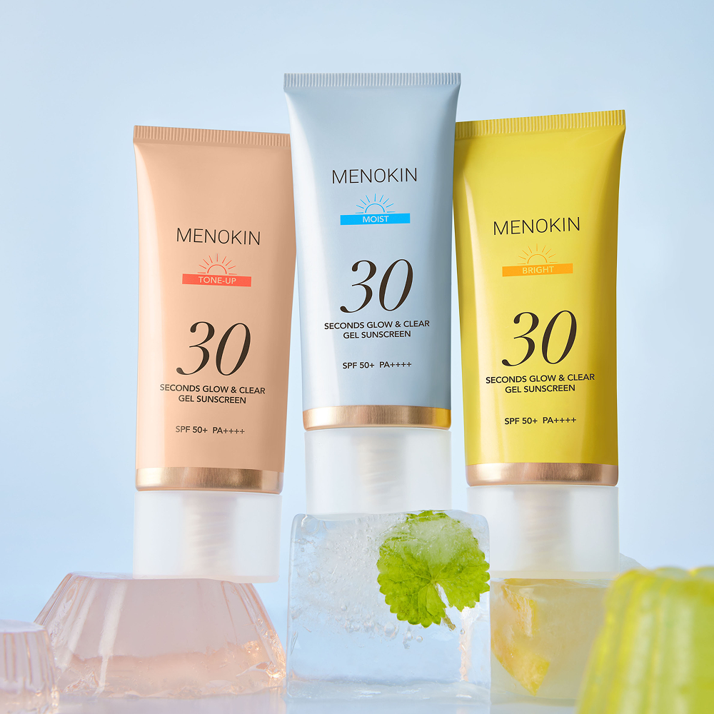 [MENOKIN] Menoquin 30 Second Glow & Clear Gel Crème Solaire 50 ml 6 types 1