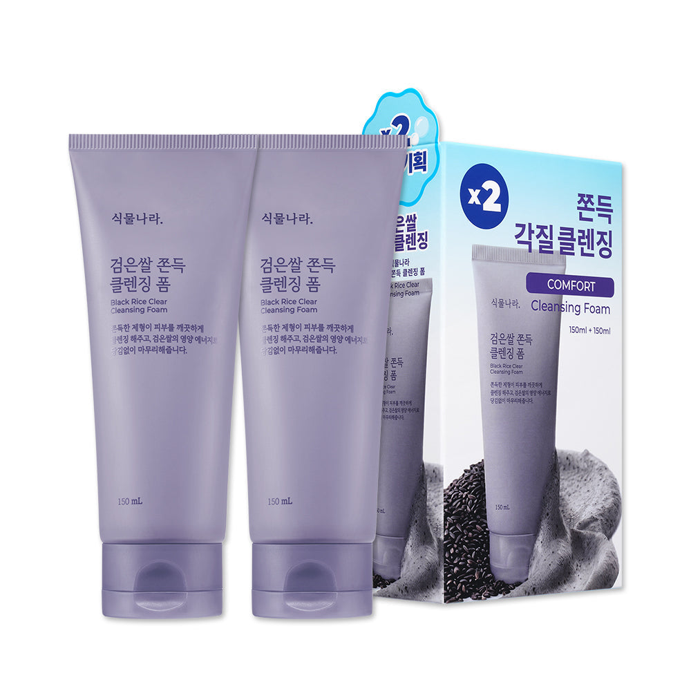 [Shingmulnara] Plant Nara Black Rice Chewy Cleansing Foam 150ml Single/Double Special