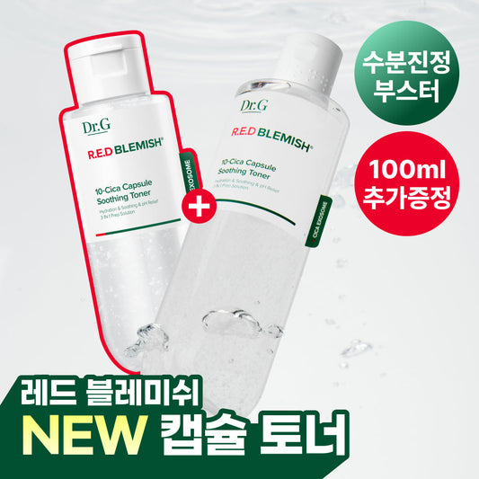 [Dr. G] Dr.G Red Blemish 10-Cica Capsule Soothing Toner 300ml Special (+100ml)