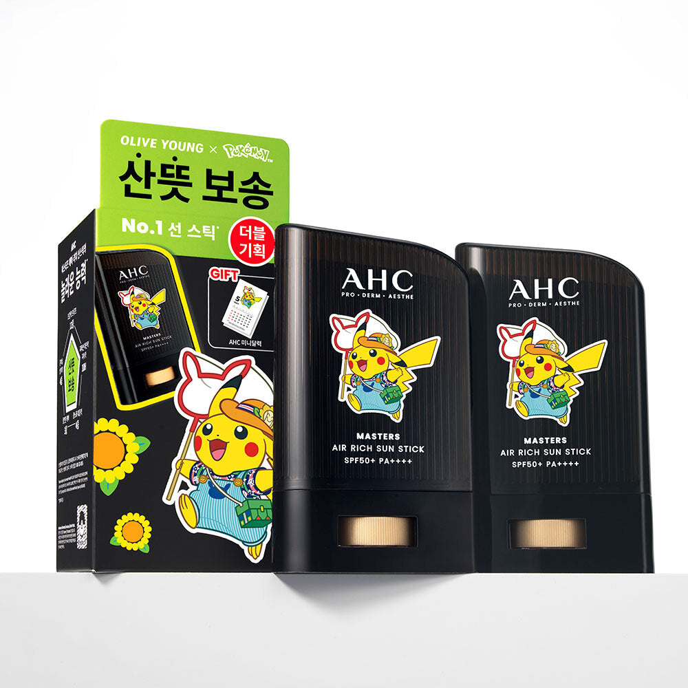 [AHC] AHC Masters Air Rich Sun Stick 22g Double Spécial (+ Mini Calendrier Pokémon)