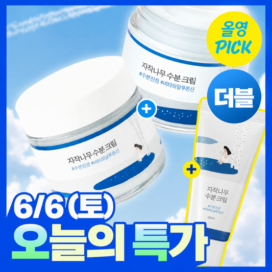 [Round Lab] Round Lab Birch Moisture Cream 80ml+80ml Double Special