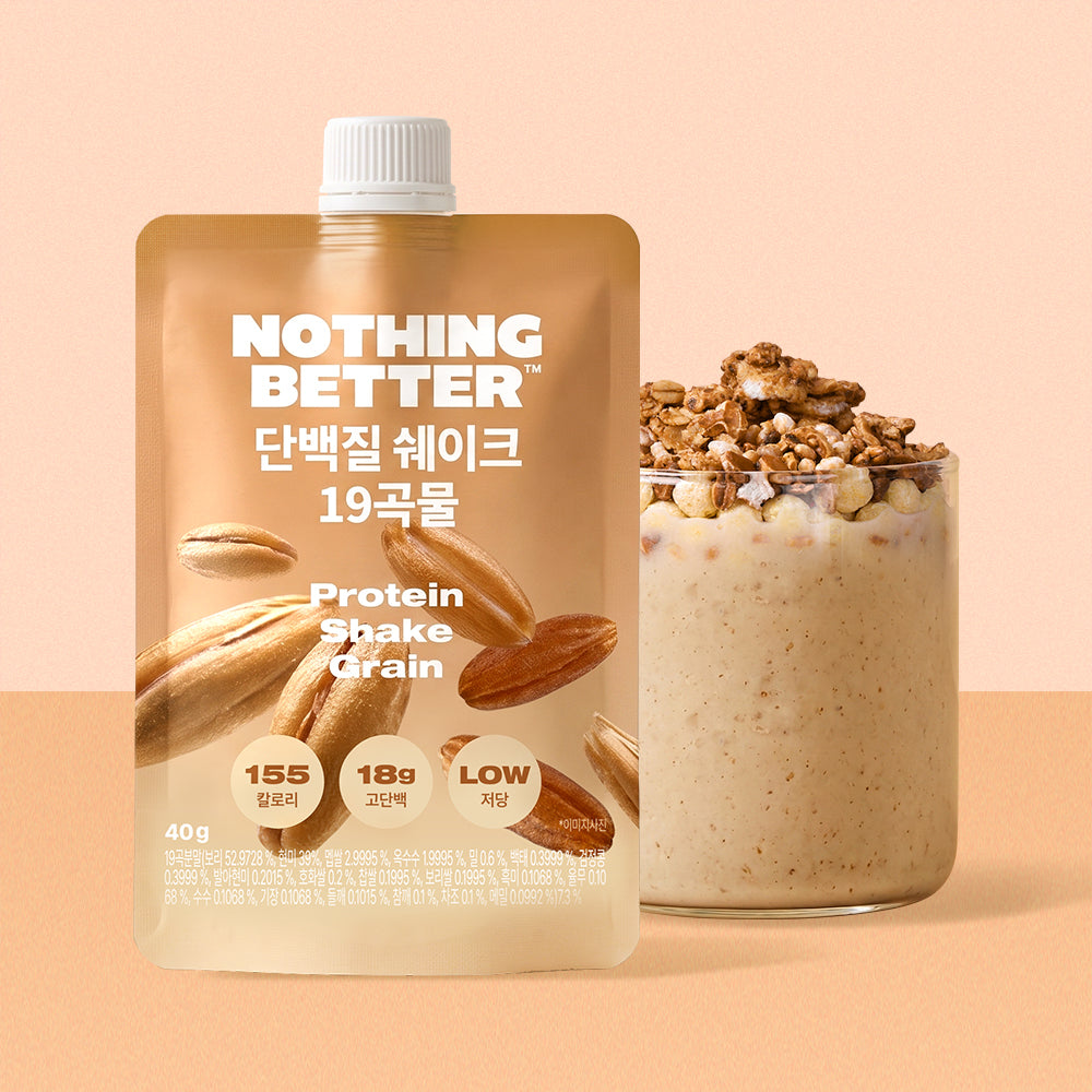 [NothingBetter] Not Something Barrel Protein Shake 40g, choose 1 of 3 (19 grains / strawberry latte / chocolate crunch)