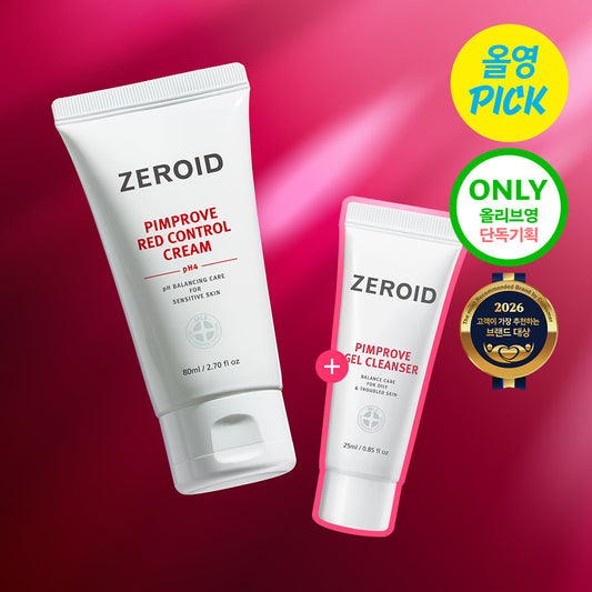 [ZEROID] Zeroid Pimprov Red Control Cream pH4 80ml Special (+ Gel Cleanser 25ml)