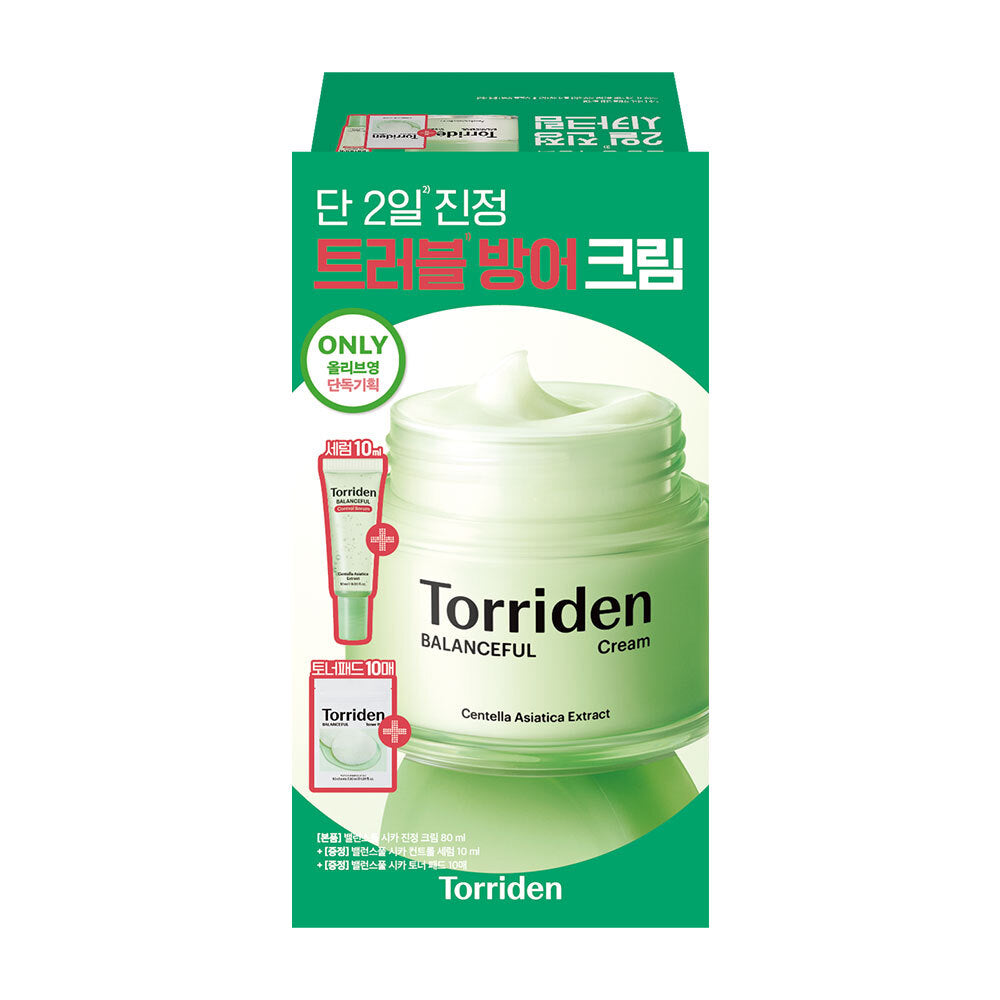 [Torriden] Torriden Balanceful Cica Calming Cream 80ml Spezial (+10ml Serum+10 Pads)